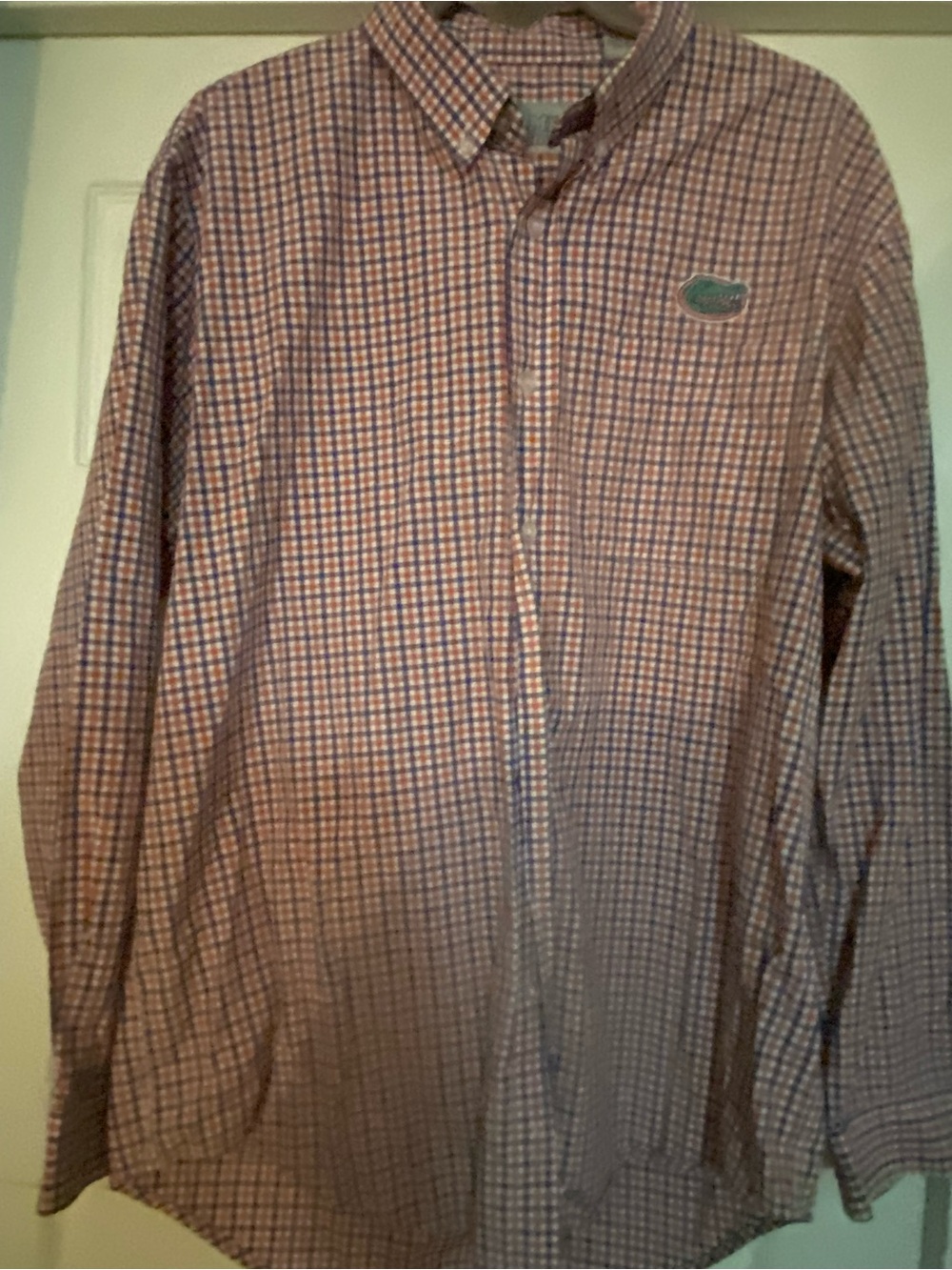 Classic Men's Long-Sleeve Check Shirt - Red/Blue